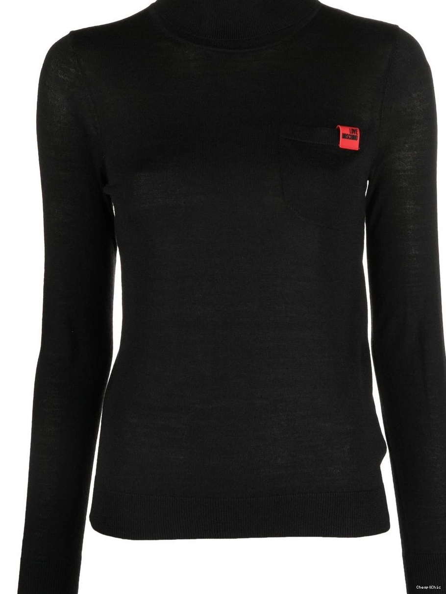jumper Love logo-patch neck Moschino Women high 0408